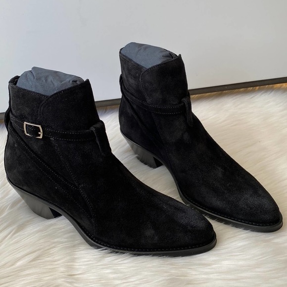 Saint Laurent Ankle boots Black Booties (38 1/2)  8.5 M NWT - Picture 1 of 12